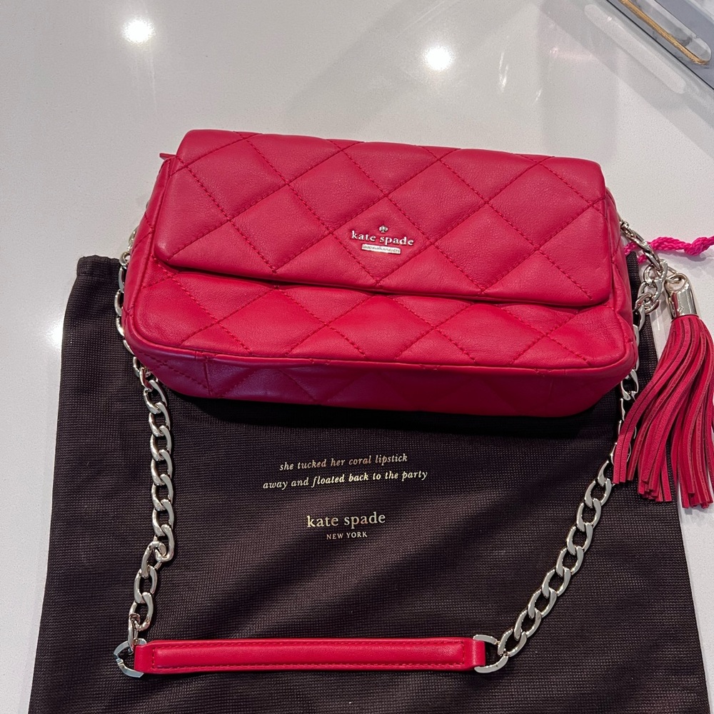 Red Kate Spade Chain Purse